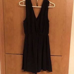 Black, short silk dress